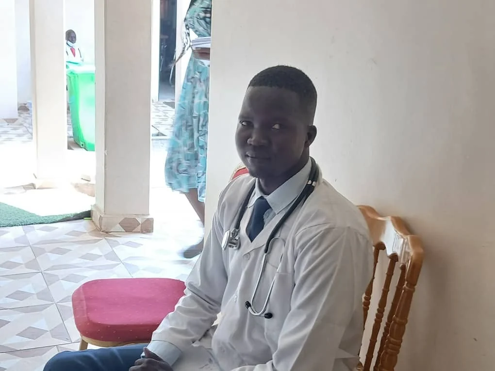 A medical student seated during the professional examination period