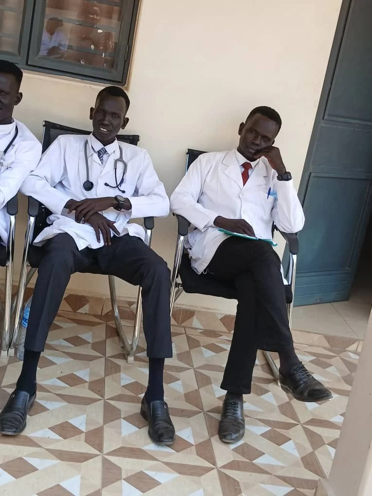 Medical students preparing for their clinical assessment
