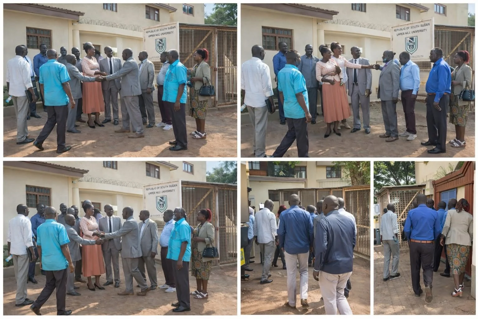 UNUASA and University representatives gathered outside the meeting venue